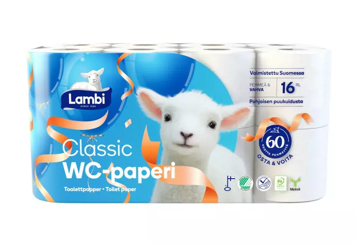 WC-paperi LAMBI Classic - Pikkurullat ja annostelijat - 178266 - 2