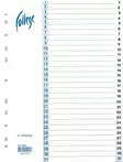 Rekisteri 1-31 A4 kartonki - Index dividers, cardboard - 102097 - 1