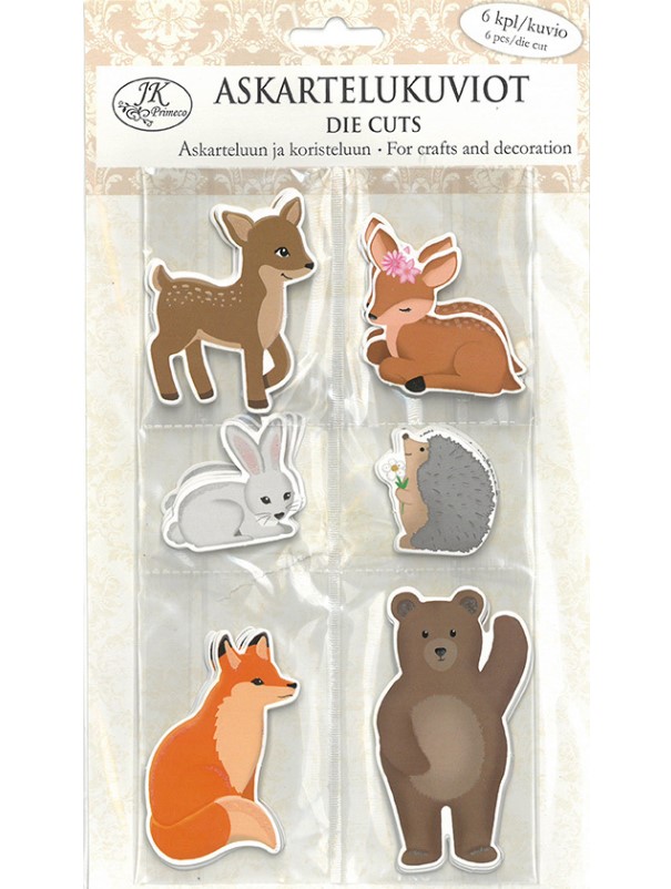 Askartelukuvio eläimet 36kpl/pkt - Craft supplies - 146517 - 1