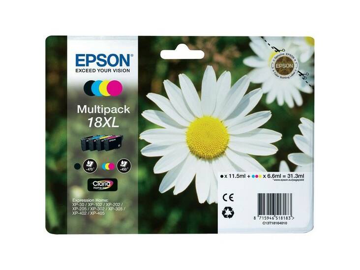 EPSON 18XL mustesuihku 4 väriä - Epson inkjet cartridges - 130467 - 1