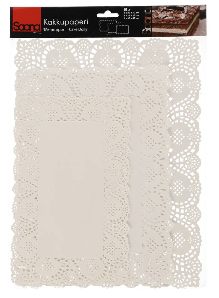 Kakkupaperi 3 kokoa 15kpl/pkt SAANA - Muut kattaustarvikkeet - 158087 - 1