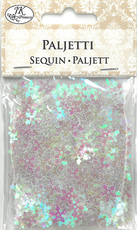 Lumihiutalepaljetit 10g - Askartelutarvikkeet - 163787 - 1