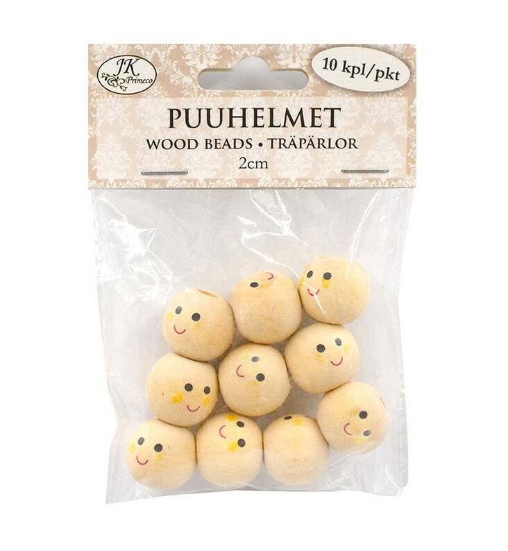 Puuhelmet 2cm 10kpl/pkt - Craft supplies - 176187 - 1