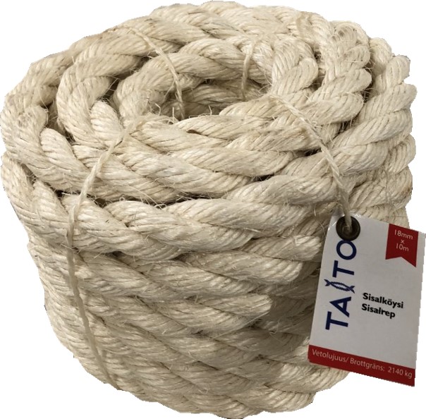 Sisalköysi 18mm 10m/kerä - Pientarvikkeet - 142887 - 1