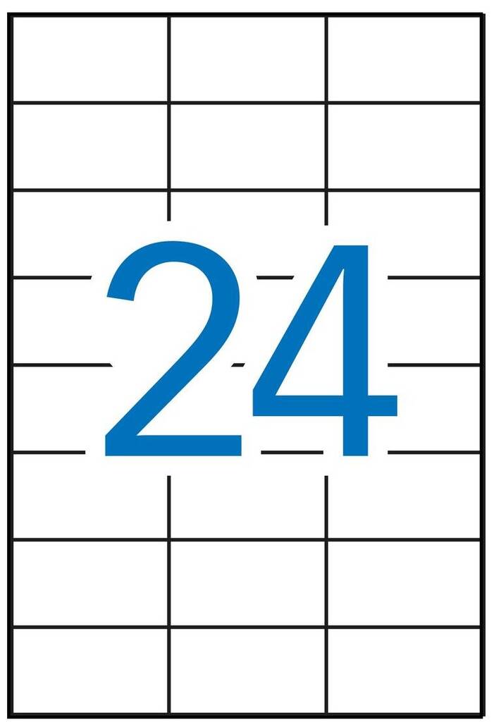 Tulostustarra 64,6x33,8 MULTI3 24-jak - Printing and Copier Labels - 127577 - 1