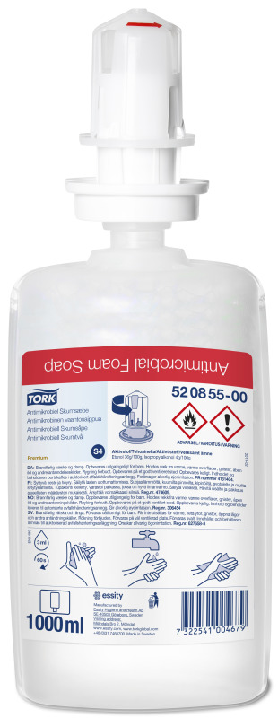 Vaahtosaippua 1L TORK S4 antimikrobinen - Saippuat ja annostelijat - 163227 - 1