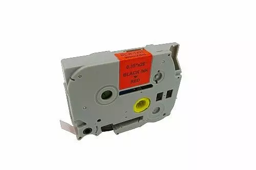 Musta punaisella, 9mm x 8m - Label Tapes Brother - 187277 - 1