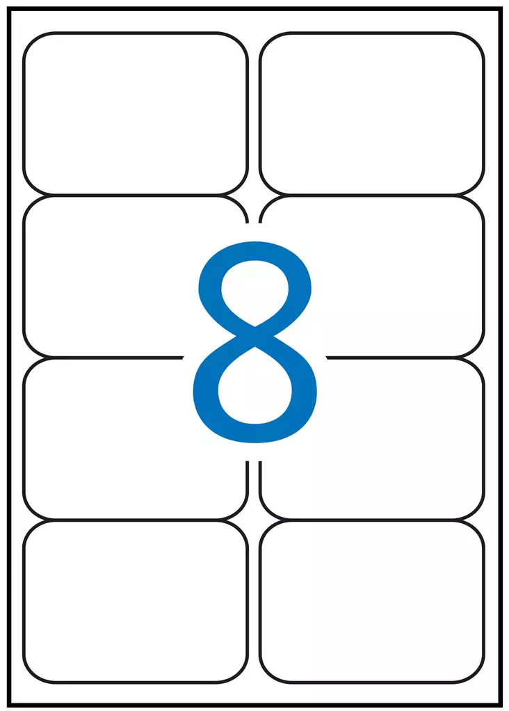 Tulostustarra 99,1x67,7 APLI 8-jak. - Printing and Copier Labels - 155597 - 1