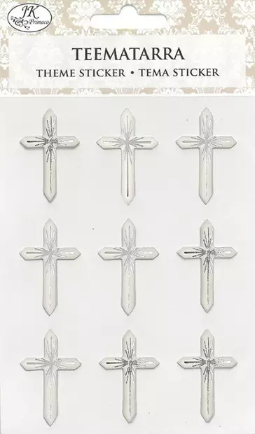 Teematarra Risti hopea 9kpl/pkt - Askartelutarvikkeet/kartongit - 155368 - 1