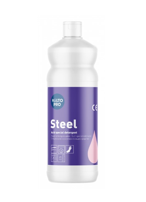 Erikoispesuaine 1L KIILTO Steel - Astianpesuaineet ja keittiön puhtaus - 178088 - 1