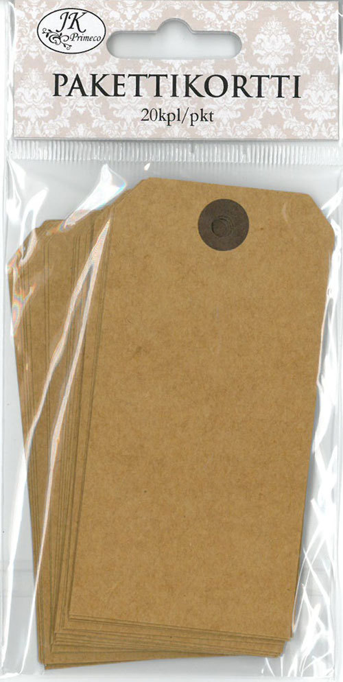 Pakettikortti 5x10cm 20kpl/pkt - Craft supplies - 147208 - 1