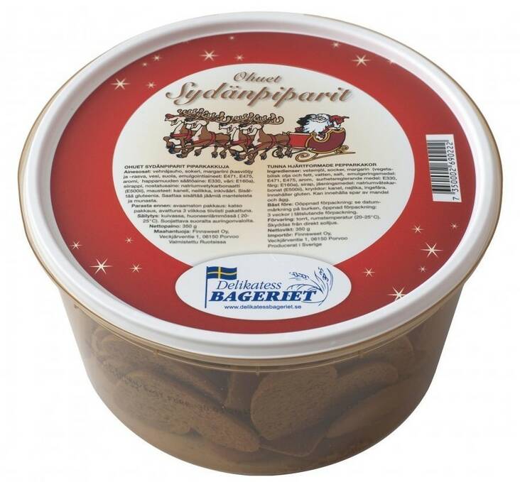 Piparisydän Delikatess 350g - Keksit ja korput - 149728 - 1