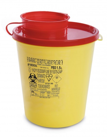 Riskijäteastia 1,5L PBS - Riski- ja lääkejäteastiat - 163368 - 1