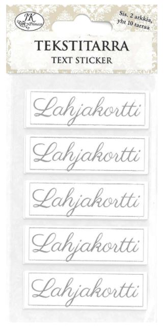 Tekstitarra Lahjakortti - Stickers and sticker books - 169428 - 1
