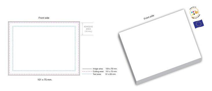 Viestilappu 101x75mm PAINETTU - Painetut vihkot ja viestilaput - 159908 - 1