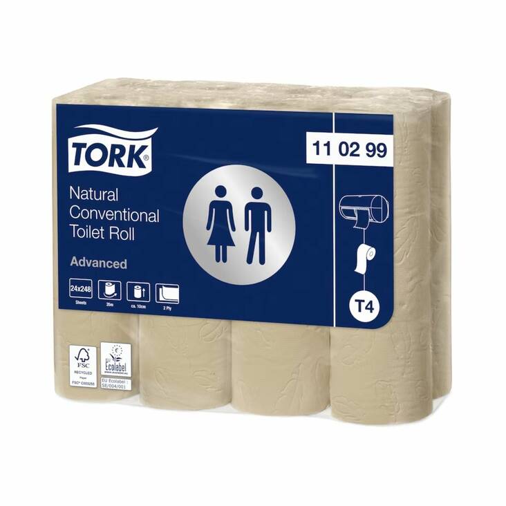 WC-paperi TORK Advanced T4 - Pikkurullat ja annostelijat - 173678 - 1