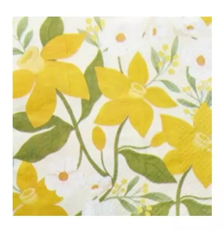 Keltainen, 2-krs, 20kpl/pkt - Napkins and paper serviettes - 187308 - 1