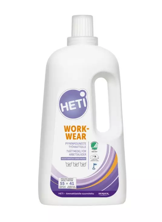 Pyykinpesuaine 1,5L HETI Workwear - Tekstiilien puhdistus ja huolto - 183468 - 1