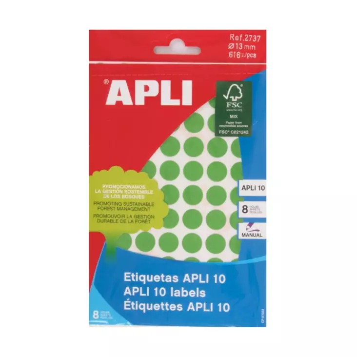 Tarraetiketti 13mm APLI pyöreä - Labels, Printing Cards, and Label Films - 109458 - 1