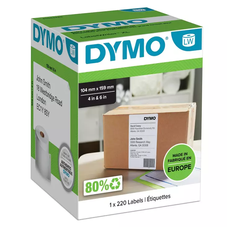 Tarranauha DYMO 104x159mm pysyvä - Label and Embossing Tapes Dymo - 129698 - 1