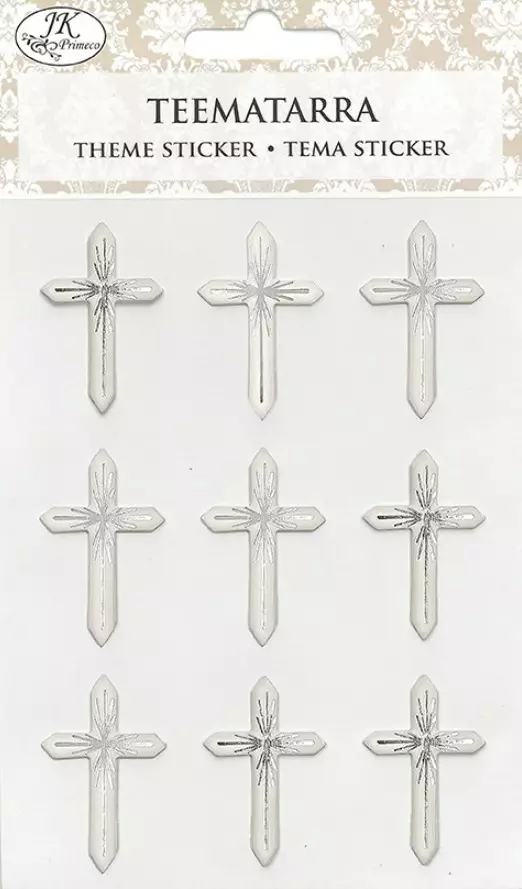 Teematarra Risti hopea 9kpl/pkt - Askartelutarvikkeet/kartongit - 155368 - 1