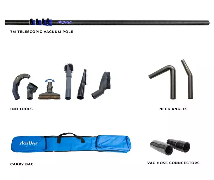 Teleskooppiputkipaketti 7m SKYVAC Ergo - Imuritarvikkeet - 187228 - 1