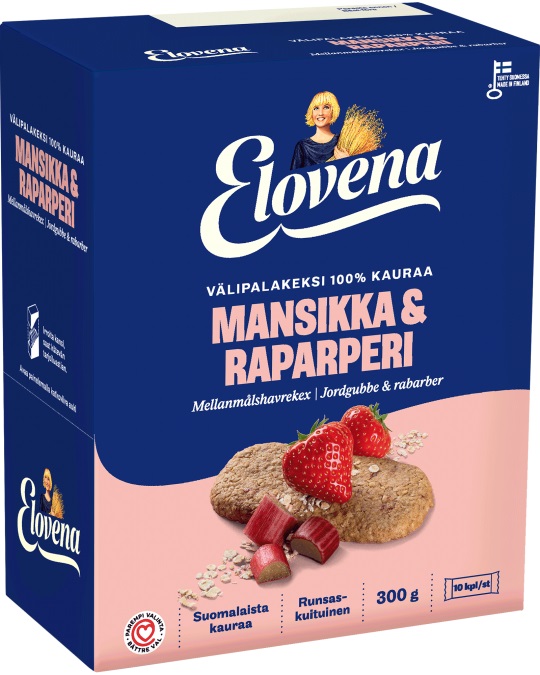 Välipalakeksi Elovena 10x30g/pkt - Keksit ja korput - 181438 - 1