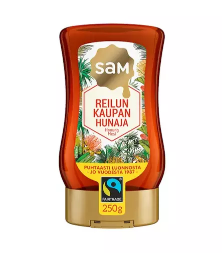 Hunaja juokseva 250g SAM Reilun kaupan - Sugar and other sweeteners - 183249 - 1