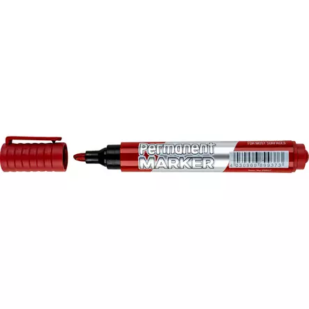 Punainen, permanent, viisto - Felt-tip pens - 158059 - 2