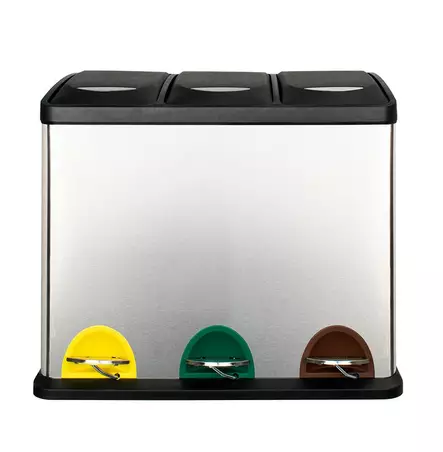 Roskakori 8+8+8L polkimella CETAP - Roska-, tuhka- ja jäteastiat - 181689 - 2