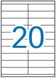 Tulostustarra 105x29 APLI 20-jak. - Printing and Copier Labels - 128309 - 1