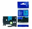 Musta sinisellä, 18mm x 8m - Label Tapes Brother - 187359 - 1
