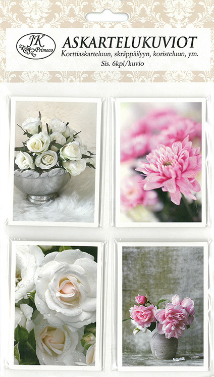 Askartelukuvio Kukat 24kpl/pkt - Craft supplies - 155349 - 1