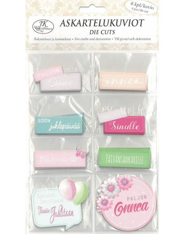 Askartelukuvio Onnittelutekstit - Craft supplies - 177589 - 1