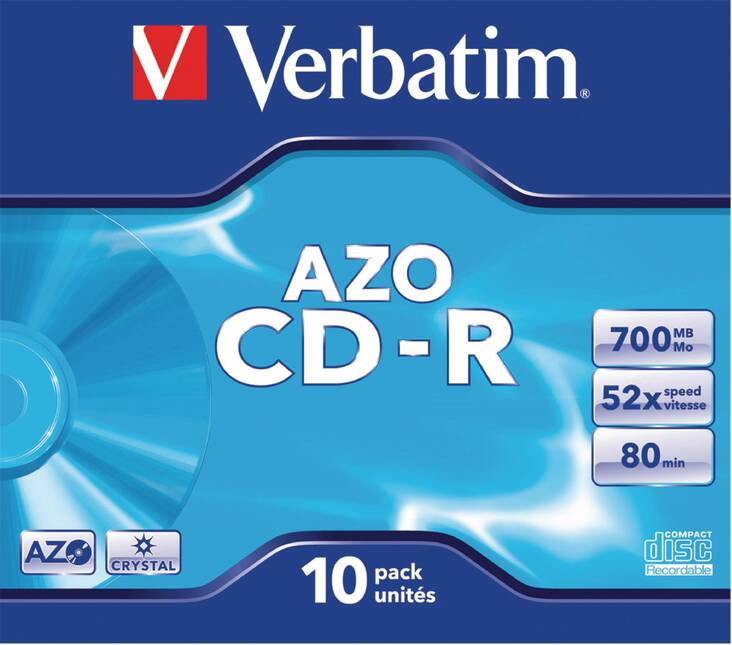 CD-R VERBATIM AZO 80min/700Mb 52x - CD-R and DVD discs - 159529 - 1