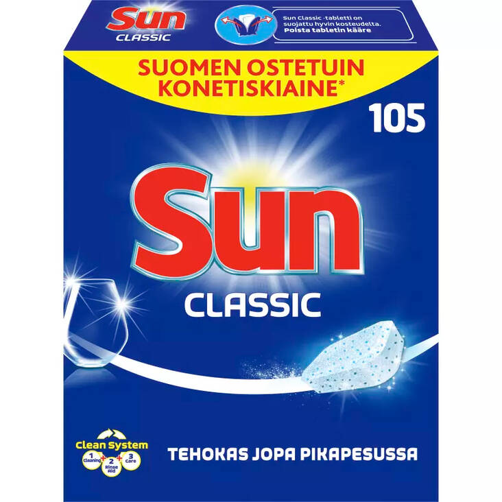 Konetiskitabletti 105tab SUN Classic - Dishwashing liquids and kitchen cleaners - 163739 - 1