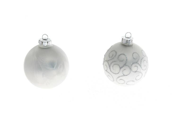 Kuusenpallo 8cm lasia 6kpl/pkt - Seasonal decorations - 149929 - 1