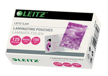 Laminointitasku 54x86mm 125mic LEITZ - Laminating Pouches - 104289 - 1