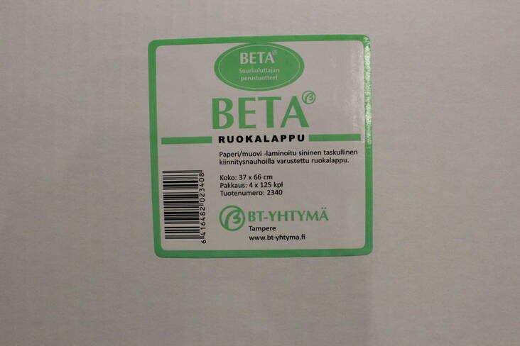 Ruokalappu nauhakiinnitys 37x66cm BETA - Muu suojaus - 157009 - 1