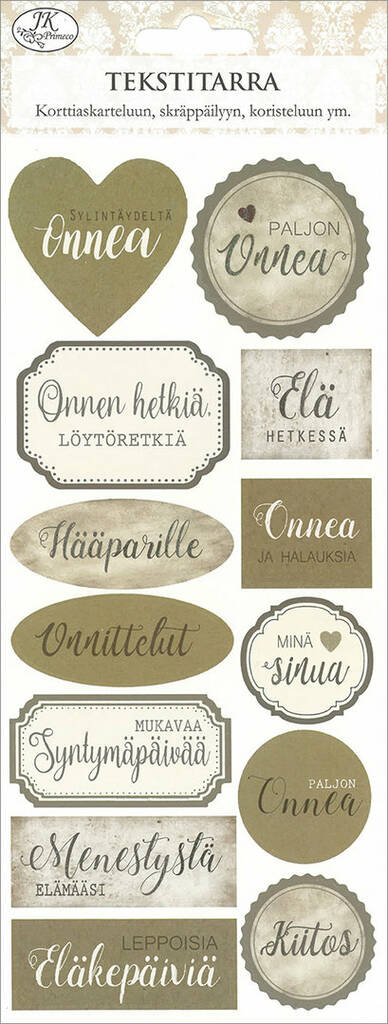 Tekstitarra Onnittelut nostalgia - Tarrat ja tarrakirjat - 158649 - 1