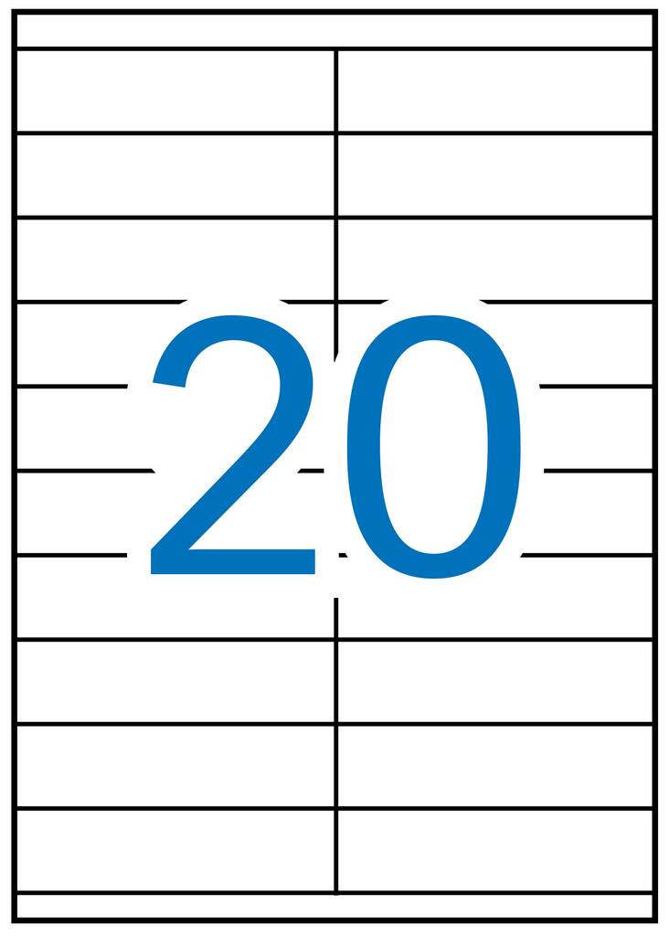 Tulostustarra 105x29 APLI 20-jak. - Printing and Copier Labels - 128309 - 1