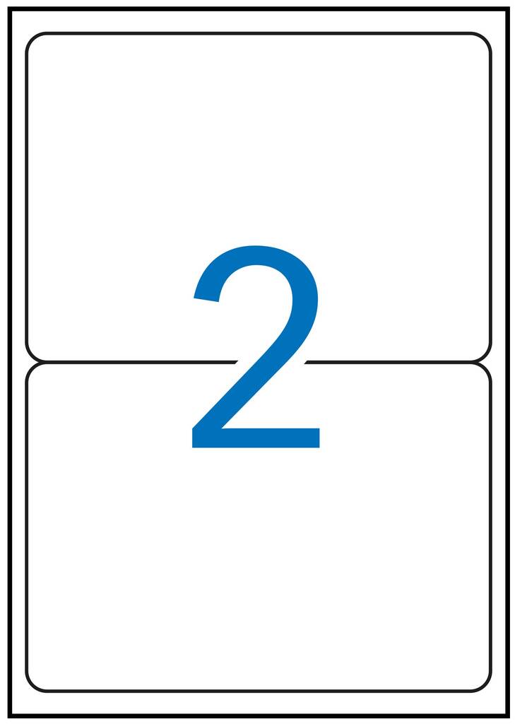 Tulostustarra 199,6x144,5 APLI 2-jak. - Printing and Copier Labels - 128499 - 1