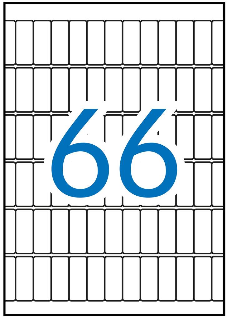 Tulostustarra A5 12x30 APLI 66-jak - Printing and Copier Labels - 129539 - 1