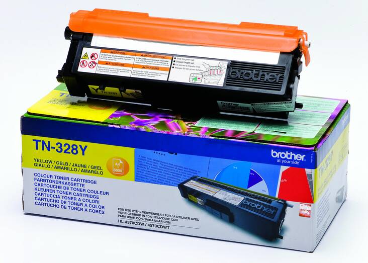 Värikasetti BROTHER TN-328Y laser - Brother laser toner cartridges and drums - 124839 - 1