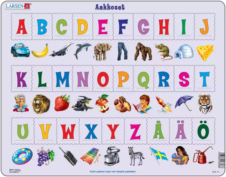 Palapeli Opi aakkoset LARSEN Maxi - Palapelit - 185559 - 1